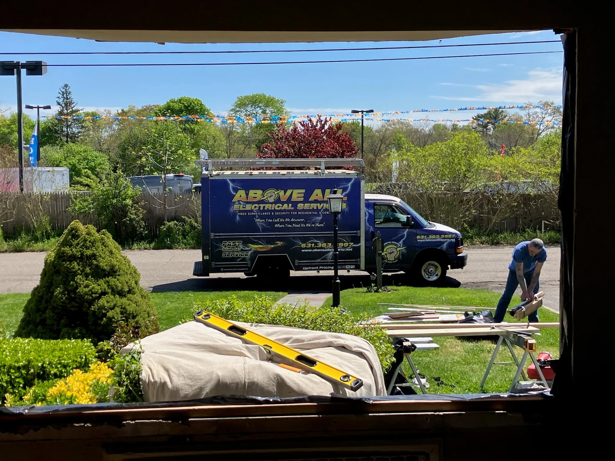 Expert electrician fixing a wiring system.